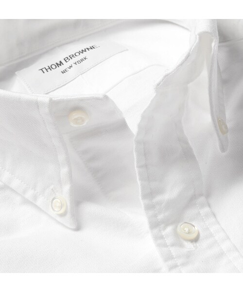 THOM BROWNE（トムブラウン）の「Thom Browne Slim-Fit Button-Down Collar Cotton Oxford Shirt（シャツ/ブラウス・メンズ・White・0/1/2/3/4/5）」の3枚目の写真
