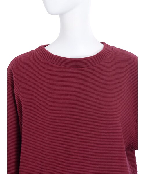 EMODA(エモダ)の「RIB BORDER LOOSEトレーナー(トップス・レディース・ホワイト/グレー/ブラック/レッド・F)」の9枚目の写真