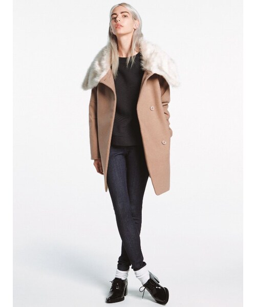 EMODA(エモダ)の「RIB BORDER LOOSEトレーナー(トップス・レディース・ホワイト/グレー/ブラック/レッド・F)」の5枚目の写真