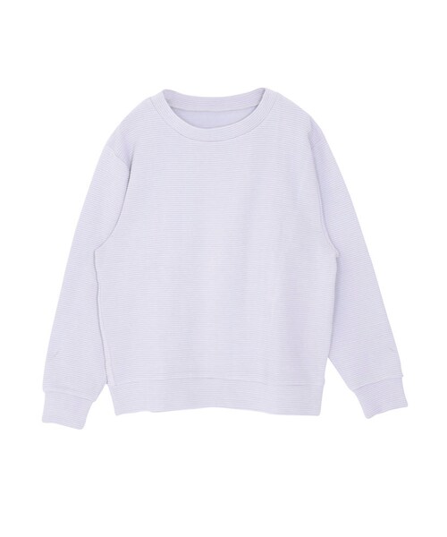 EMODA(エモダ)の「RIB BORDER LOOSEトレーナー(トップス・レディース・ホワイト/グレー/ブラック/レッド・F)」の1枚目の写真