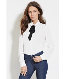 FOREVER 21 | FOREVER 21 Bow Collar Shirt(シャツ/ブラウス)