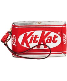 ANYA HINDMARCH レッド クラッチバッグ　タッセル　超美品格安 ANYA HINDMARCH レッド クラッチバッグ タッセル 超美品格安