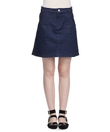 SEE BY CHLOE | See by Chloe Embroidered Denim Skirt, Indigo(スカート)