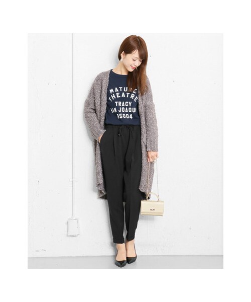 URBAN RESEARCH DOORS（アーバンリサーチドアーズ）の「ストレッチテーパードイージーパンツ（パンツ・レディース・KHAKI/NAVY/BLACK・36/38）」の8枚目の写真