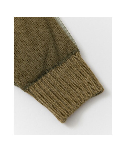 KBF（ケイビーエフ）の「チュールニット（トップス・レディース・KHAKI/TOPGRAY/BLACK・one）」の12枚目の写真