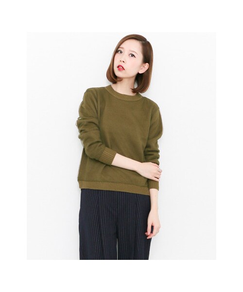 KBF（ケイビーエフ）の「チュールニット（トップス・レディース・KHAKI/TOPGRAY/BLACK・one）」の6枚目の写真