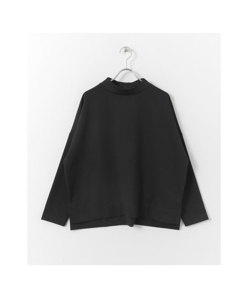 KBF（ケイビーエフ）の「KBF+ スタンドカラーワイドトップス（トップス・レディース・CHARCOAL/KHAKI/BLACK・one）」の2枚目の写真