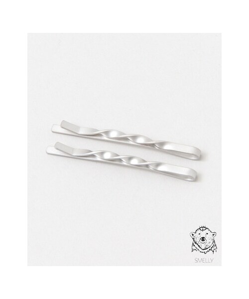 SMELLY（スメリー）の「ネジレメタルヘアピンセット（ヘアアクセサリー・レディース・ゴールド/シルバー・one）」の2枚目の写真