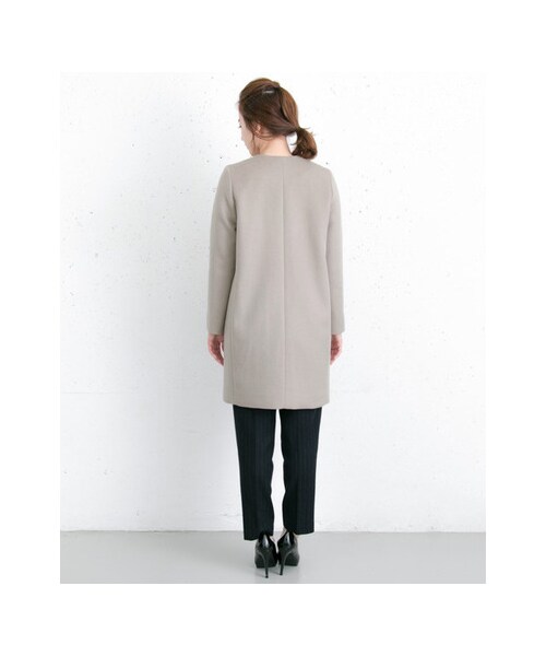 URBAN RESEARCH（アーバンリサーチ）の「ノーカラーコクーンコート（ジャケット/アウター・レディース・BLACK/GREGE・36/38）」の9枚目の写真