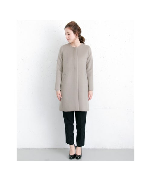 URBAN RESEARCH（アーバンリサーチ）の「ノーカラーコクーンコート（ジャケット/アウター・レディース・BLACK/GREGE・36/38）」の7枚目の写真