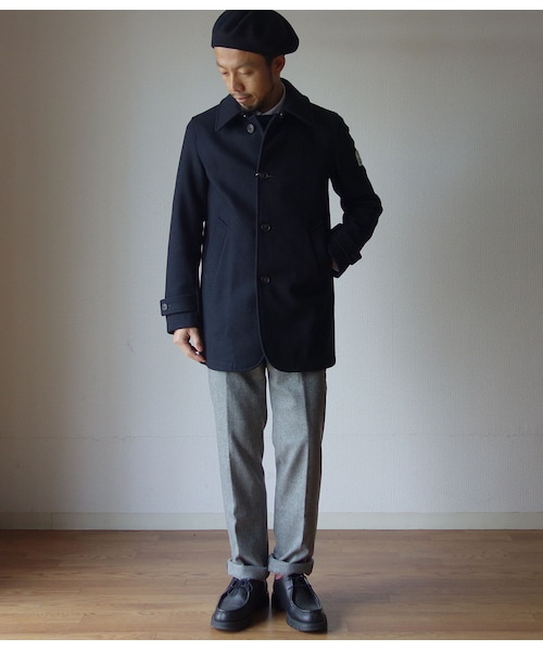 FIDELITY（フィデリティ）の「【完売御礼】FIDELITY フィデリティ WOOL MELTON SINGLE PEA COAT ウールメルトン シングル ピーコート NVY ネイビー（ピーコート・メンズ・その他）」の3枚目の写真