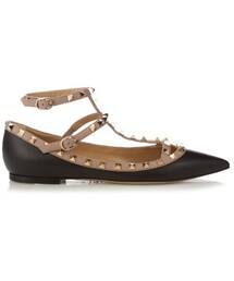 VALENTINO | Valentino Rockstud leather flats(シューズ)