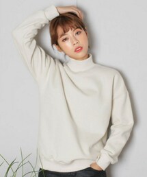 DHOLIC | リブハイネックオーバーサイズ裏起毛スウェットプルオーバー(スウェット)