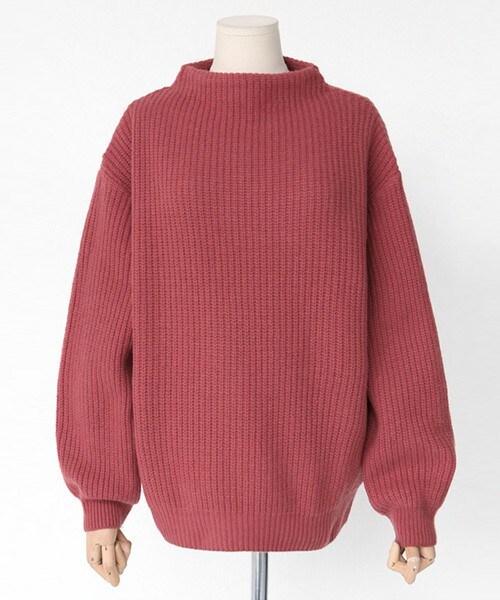 DHOLIC（ディーホリック）の「オフネックフィッシャーマンズプルオーバー（ニット/セーター・レディース・カーキ/ディープピンク/グレー/クリーム/ネイビー・FREE）」の5枚目の写真