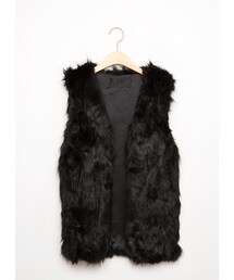 gracegift | 韓國晚宴仿皮草背心(ジャケット/アウター)