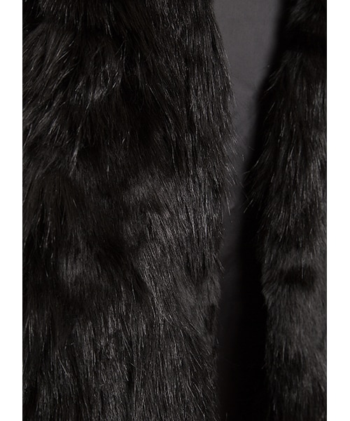 gracegift（グレースギフト）の「韓國晚宴仿皮草背心（ジャケット/アウター・レディース・黑/杏・F）」の3枚目の写真