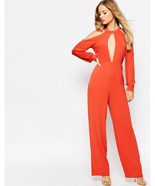 Asos（エイソス）の「ASOS COLLECTION ASOS Cold Shoulder Wide Leg Jumpsuit（その他パンツ