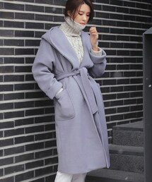 DHOLIC | ウールロング丈ガウンコート(その他アウター)