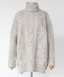 DHOLIC | サイドスリットミディアム丈タートルネックニットプルオーバー(ニット/セーター)