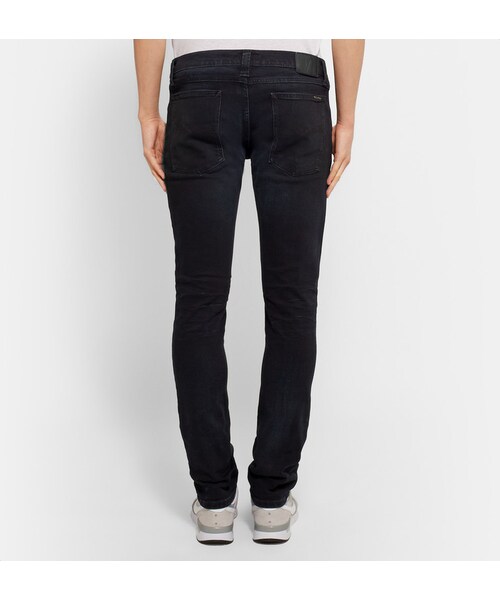 Nudie Jeans（ヌーディージーンズ）の「Nudie Jeans Tight Long John Skinny-Fit Coated Organic Stretch-Denim Jeans（デニムパンツ・メンズ・Black・28W 32L/30W 32L/31W 32L/32W 32L/33W 32L/34W 32L/36W 32L/38W 32L/33W 34L/34W 34L/36W 34L/38W 34L）」の2枚目の写真