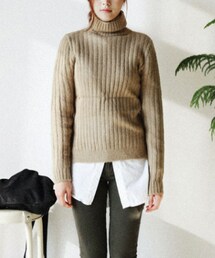 DHOLIC | タートルネックリブニットプルオーバー(ニット/セーター)