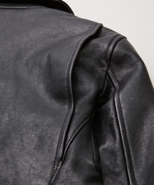 beautiful people(ビューティフルピープル)の「■別注■ beautiful people×MIDWEST シープレザーライダースジャケット(ライダースジャケット・レディース・ブラック・130/140/150)」の6枚目の写真