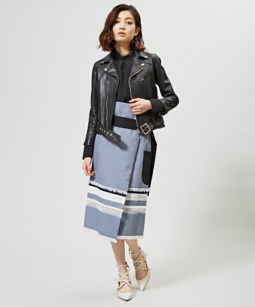 beautiful people(ビューティフルピープル)の「■別注■ beautiful people×MIDWEST シープレザーライダースジャケット(ライダースジャケット・レディース・ブラック・130/140/150)」の10枚目の写真