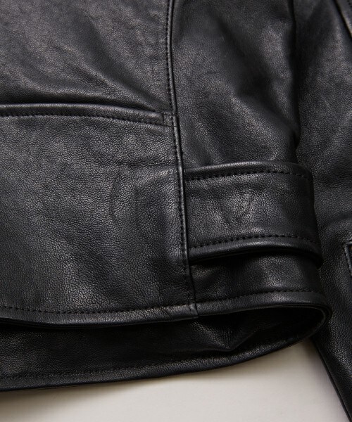 beautiful people(ビューティフルピープル)の「■別注■ beautiful people×MIDWEST シープレザーライダースジャケット(ライダースジャケット・レディース・ブラック・130/140/150)」の7枚目の写真
