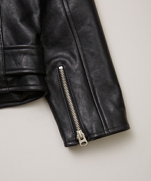 beautiful people(ビューティフルピープル)の「■別注■ beautiful people×MIDWEST シープレザーライダースジャケット(ライダースジャケット・レディース・ブラック・130/140/150)」の8枚目の写真
