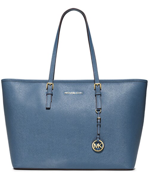 MICHAEL KORS(マイケルコース)の「MICHAEL Michael Kors Jet Set Travel Medium Saffiano Tote Bag(トートバッグ・レディース・Blue・One Size)」の1枚目の写真