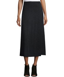 Eileen Fisher | Eileen Fisher Merino Rib-Paneled Maxi Skirt, Women's, Size: SMALL (6/8), Grey(スカート)
