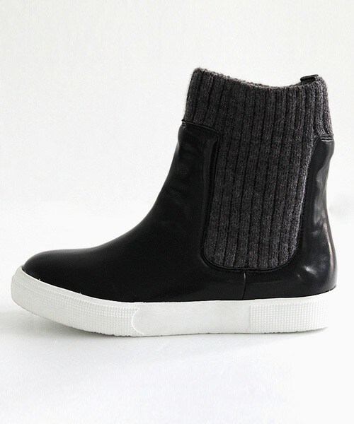 DHOLIC(ディーホリック)の「ソックスミックスハイカットスニーカー(スニーカー・レディース・グレー/ブラック・230/235/240/245/250)」の2枚目の写真