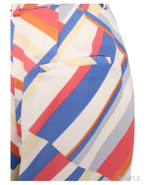 LILY BROWN（リリーブラウン）の「マルチストライプガウチョパンツ（ワイドパンツ・レディース・GRN/YEL/BLU・0/1）」の9枚目の写真