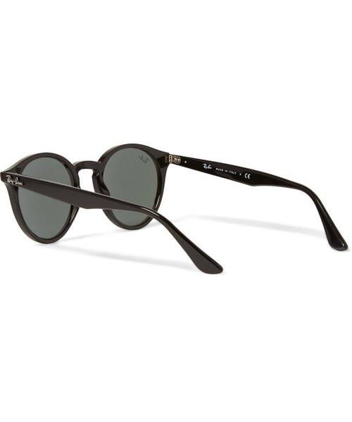 Ray-Ban（レイバン）の「Ray-Ban Round-Frame Acetate Sunglasses（サングラス・メンズ・Black・One size）」の3枚目の写真