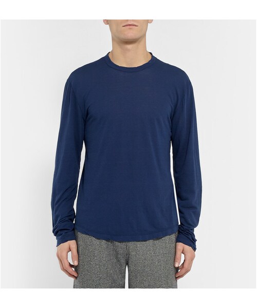 JAMES PERSE（ジェームスパース）の「James Perse Cotton-Jersey T-Shirt（Tシャツ/カットソー・メンズ・Blue・1/2/3/4/5）」の5枚目の写真