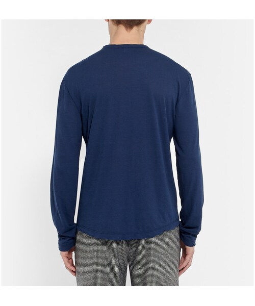 JAMES PERSE（ジェームスパース）の「James Perse Cotton-Jersey T-Shirt（Tシャツ/カットソー・メンズ・Blue・1/2/3/4/5）」の4枚目の写真