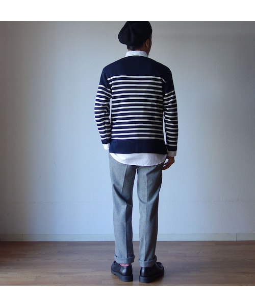 SAINT JAMES(セントジェームス)の「SAINTJAMES セントジェームス "NAVAL"SWEATER "ナヴァル"セーター MARINE×ECRU マリン×生成【正規取り扱い品】(ニット/セーター・メンズ・その他)」の5枚目の写真