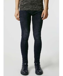 TOPMAN | Navy Spray On Skinny Jeans(デニムパンツ)