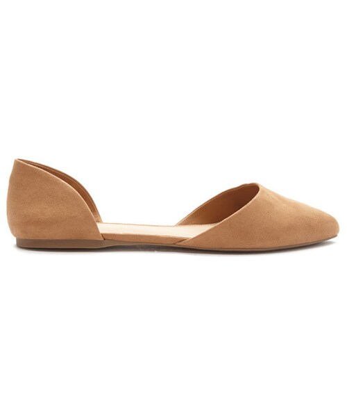 FOREVER 21（フォーエバー トゥエンティーワン）の「FOREVER 21 Pointed Faux Suede Flats（シューズ・レディース・Black/Beige/Brown/Red・5.5/6/6.5/7/7.5/8/8.5/9/10）」の3枚目の写真