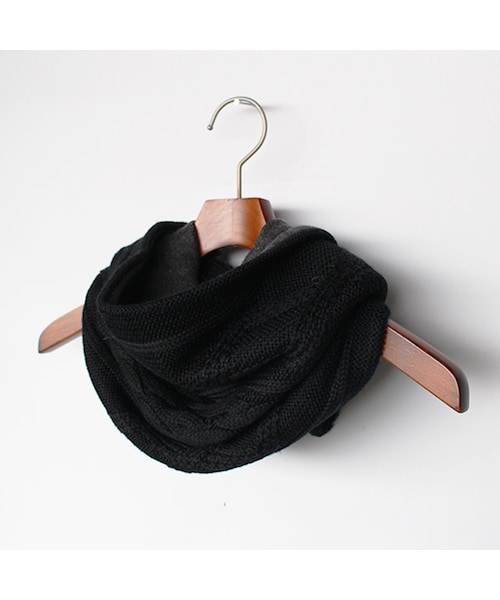 AlexanderLeeChang（アレキサンダーリーチャン）の「Fishplant Knit Neck Warmer（ファッション雑貨・Black/White・One）」の6枚目の写真