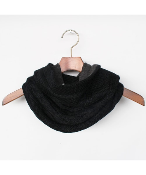 AlexanderLeeChang（アレキサンダーリーチャン）の「Fishplant Knit Neck Warmer（ファッション雑貨・Black/White・One）」の5枚目の写真