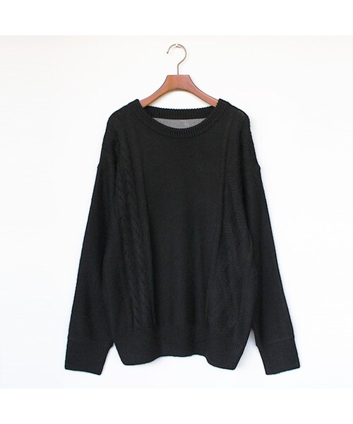 AlexanderLeeChang（アレキサンダーリーチャン）の「Fishplant Knit Sweater（トップス・Black/White・2）」の3枚目の写真