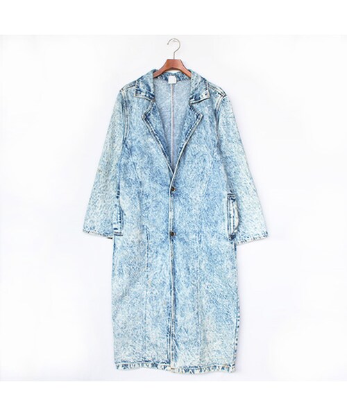 Vintage Clothing(ヴィンテージクロージング)の「Chemical Denim Coat(ジャケット/アウター・Light Indigo・One)」の1枚目の写真