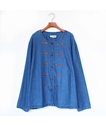 Vintage Clothing | No Collar Denim Shirts(トップス)