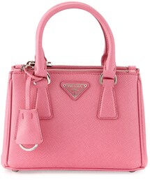 PRADA | Prada Saffiano Lux Micro Tote Bag w/Shoulder Strap, Pink (Begonia)(ショルダーバッグ)