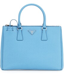 PRADA | Prada Saffiano Lux Double-Zip Tote Bag, Light Blue (Mare)(トートバッグ)