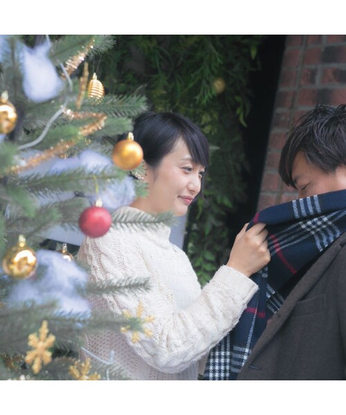 CALL&RESPONSE(コールアンドレスポンス)の「日本製チェックマフラー / 152-1662-12 GRY(マフラー・メンズ・その他)」の5枚目の写真