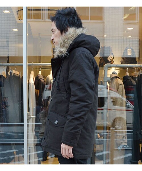 HAMNETT（ハムネット）の「【HAMNETT】 N3B MILITARY DOWN（ジャケット/アウター・メンズ・ブラック・S/M/L）」の3枚目の写真