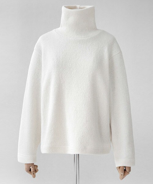 DHOLIC（ディーホリック）の「リブニットハイネックプルオーバー（ニット/セーター・レディース・ブラック/アイボリー/カーキ・FREE）」の2枚目の写真