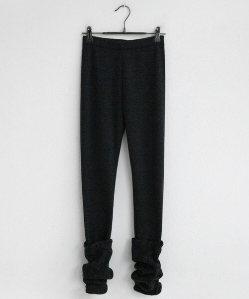 DHOLIC（ディーホリック）の「裏起毛ニットウォーマーレギンス（レギンス/スパッツ・レディース・グレー/ブラックグレー/ブラック/アイボリー・FREE）」の4枚目の写真